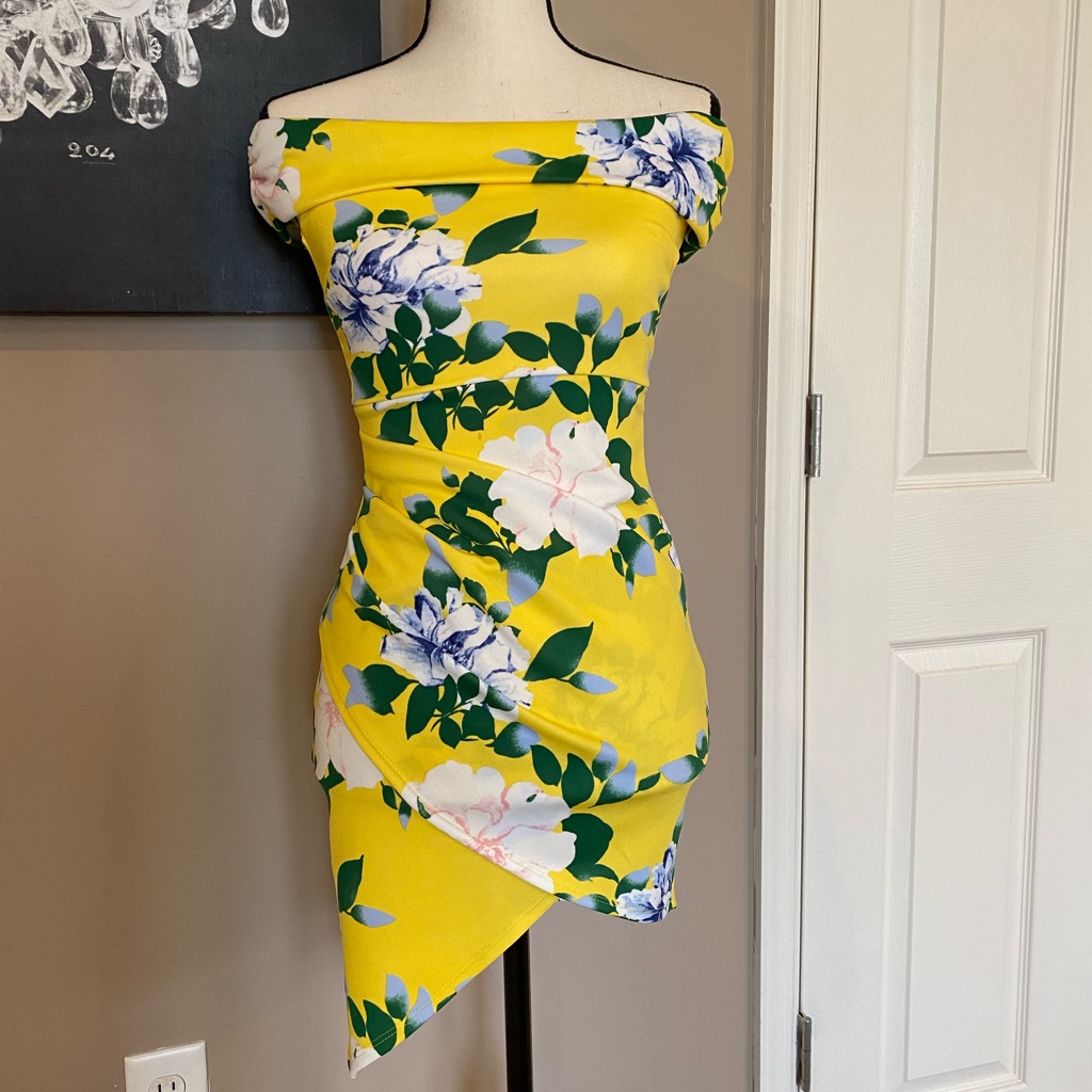 Yellow Mini DayEvent Dress Yellow Mini DayEvent Dress